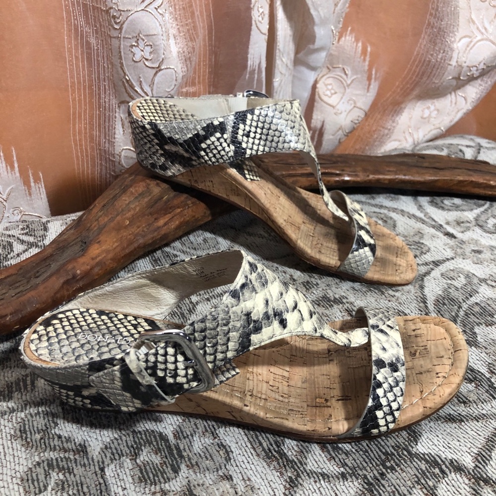 Donald J Pliner Ophelia Snake Print Wedge Sandals
